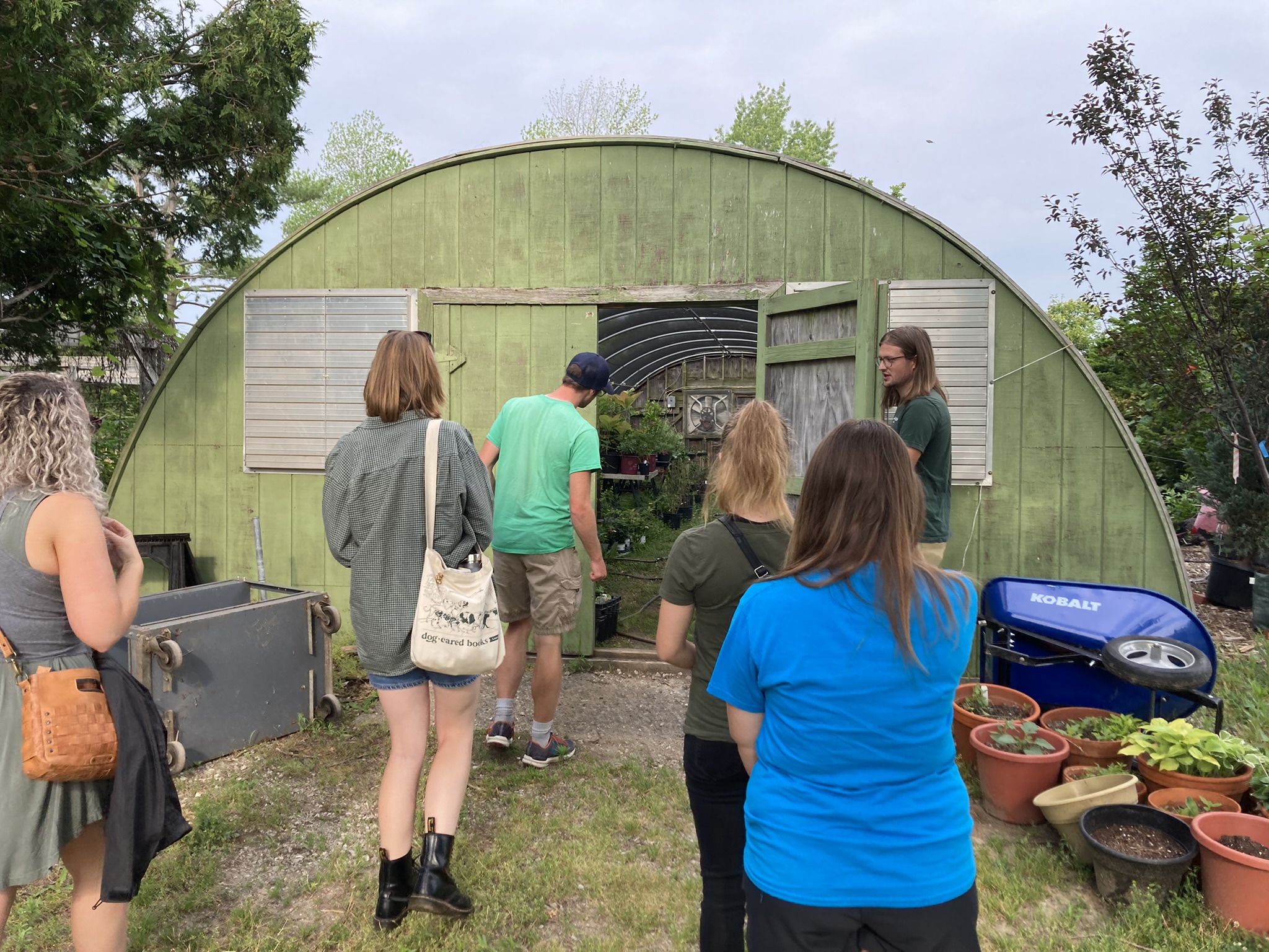 Reiman Gardens' 2023 student interns on a behind-the-scenes tour of the Iowa Arboretum & Gardens