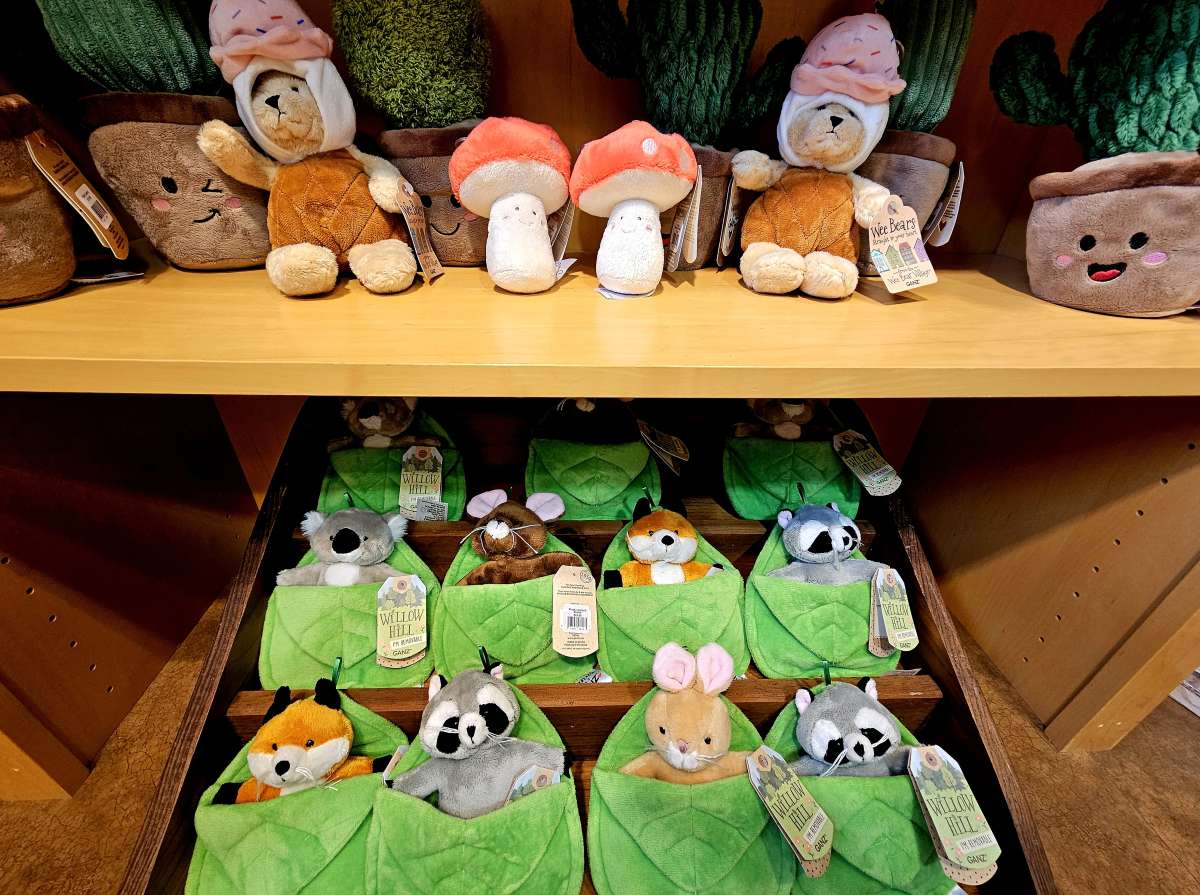 Plush kids toys for sale at Reiman Gardens