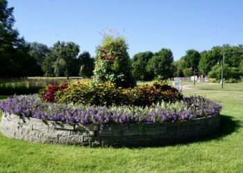 Garden display in the center of the South Field Garden.